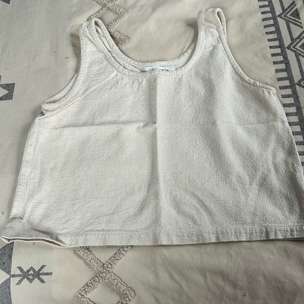 Elegant Cream Sleeveless Top